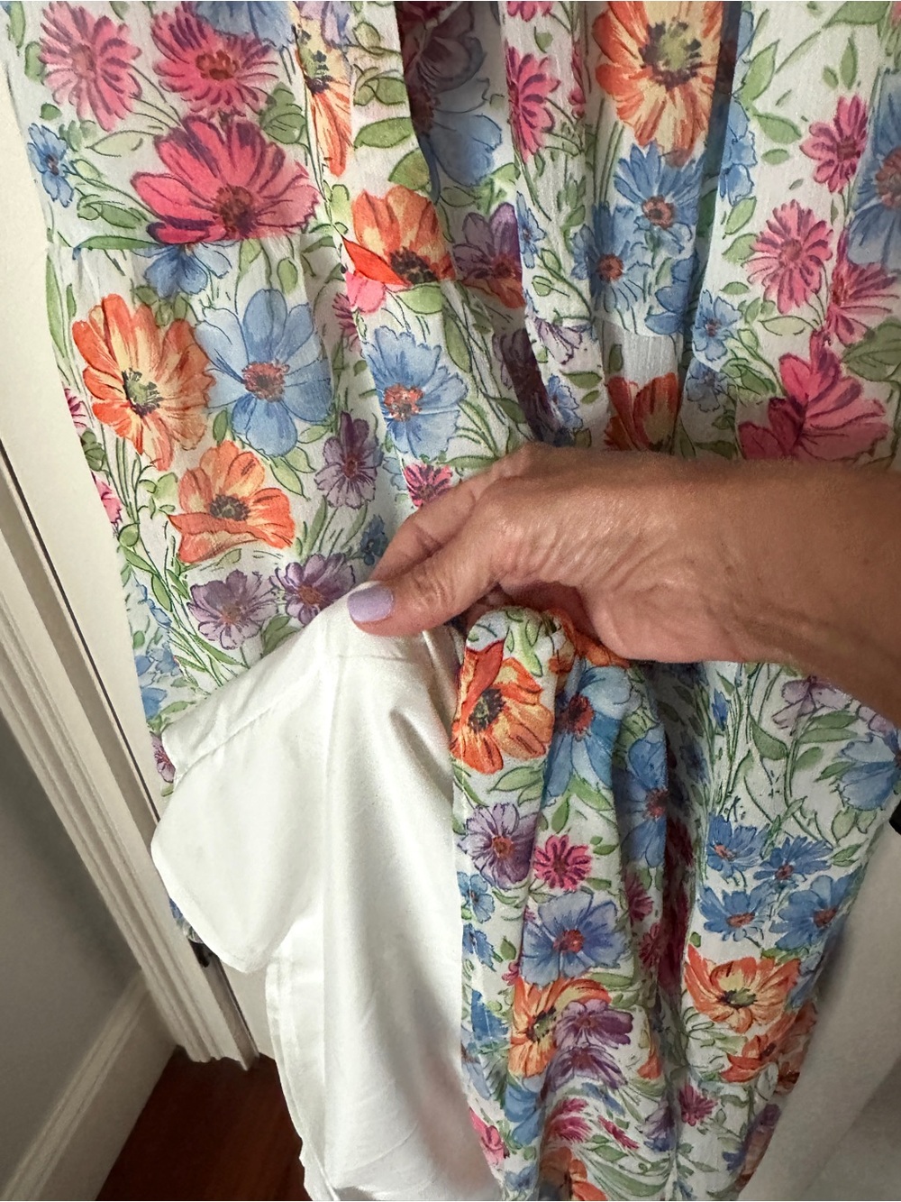 NWT Sugarlips Floral Halter Maxi Dress in Blue-Multicolor - Picture 6 of 9